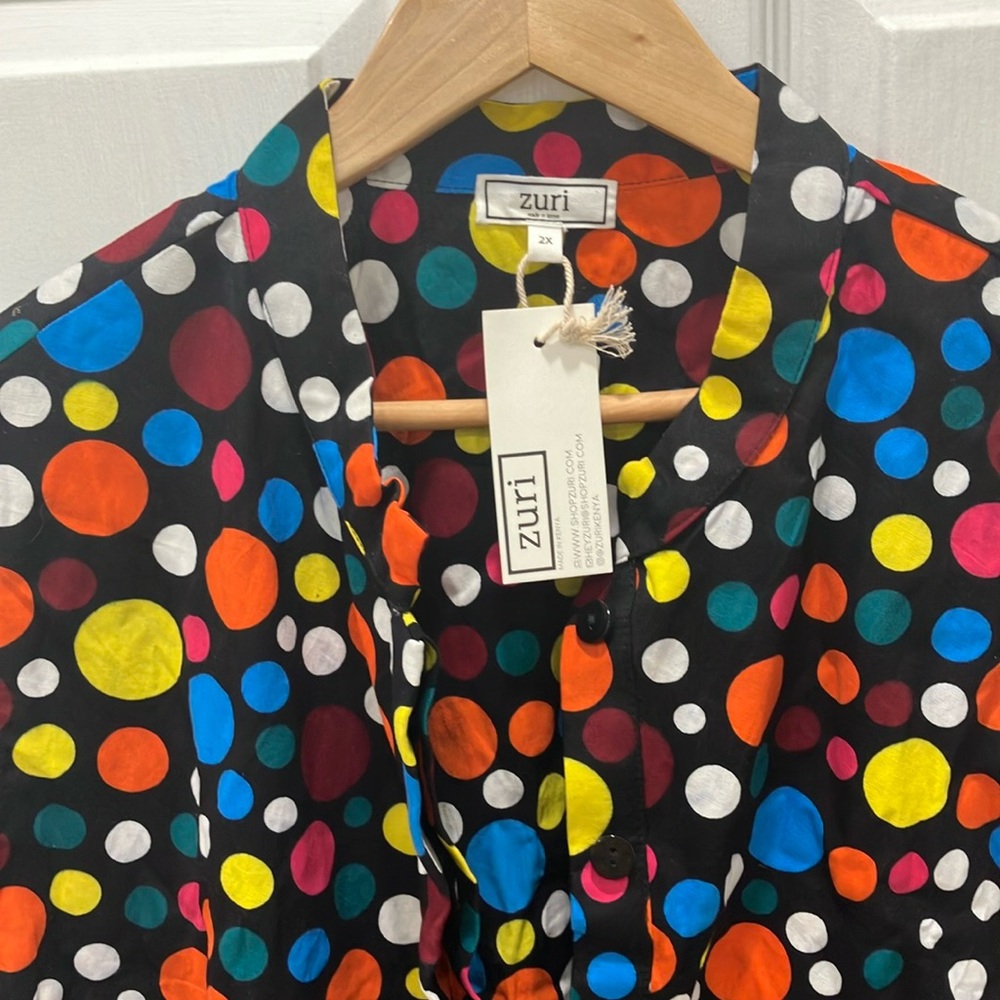 Zuri Colorful Polka Dot sleevless dress